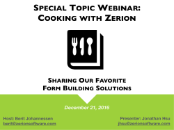 Cooking with Zerion Software (12-20