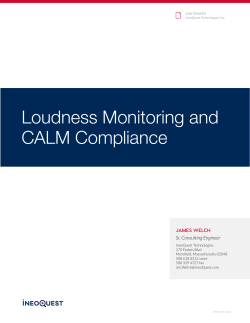Loudness Monitoring and CALM Compliance