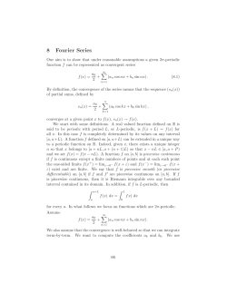 8 Fourier Series