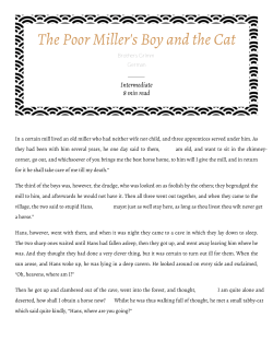 The Poor Miller`s Boy and the Cat | Brothers Grimm