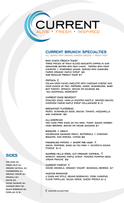 current brunch specialties