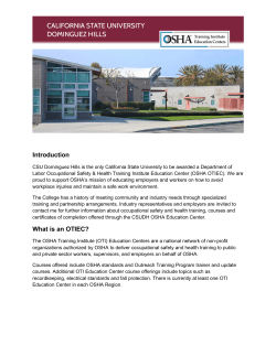 Introduction What is an OTIEC? - California State University