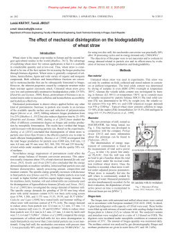 The effect of mechanical disintegration on the biodegradability of