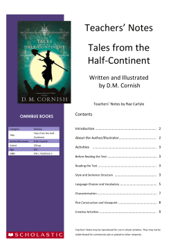 Teachers` Notes Tales from the Half
