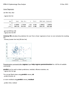 Stata - Epidemiologic Analysis