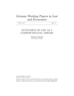 ECONOMICS OF LAW AS A JURISPRUDENTIAL THEORY