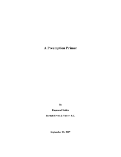 A Preemption Primer - American Bankers Association