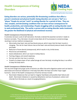 Health Consequences of Eating Disorders
