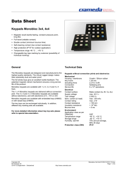 Keypads KNM Monobloc 3x4, 4x4