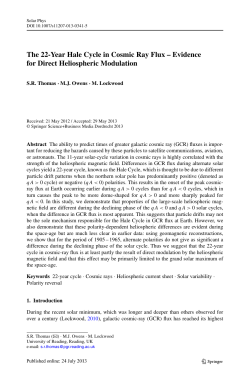 The 22-Year Hale Cycle in Cosmic Ray Flux – Evidence for Direct