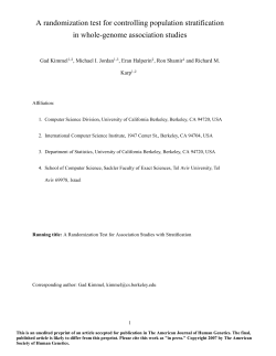 A randomization test for controlling population stratification in whole