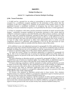 L. Multiple Dwelling Law &sect;286