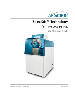 SelexION&trade; Technology for TripleTOF&reg; Systems Site