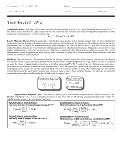 Test Review # 5 - Evan`s Chemistry Corner