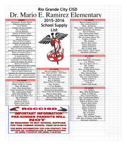 Rio Grande City CISD 2015-2016 School Supply List
