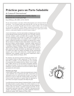 Prácticas para un Parto Saludable