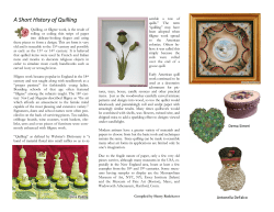 A Short History of Quilling - North American Quilling Guild