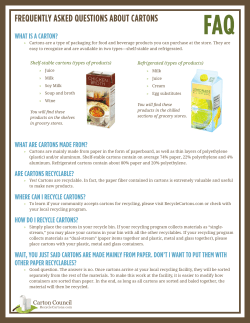 FREqUENTLY ASKED qUESTIONS ABOUT CARTONS