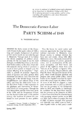 The Democratic-Farmer-Labor Party schism of 1948.