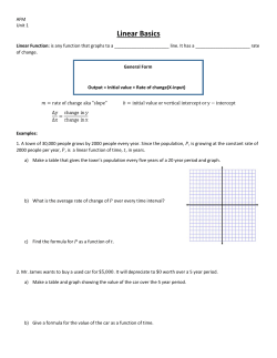 AFM Unit 1 Linears Day 3 Linear Basics