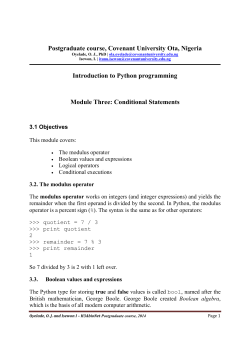 Module-ThreePython - H3ABioNet training course material