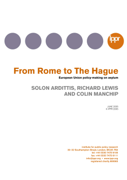 From Rome to The Hague
