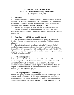 2014 NWAACC SOUTHERN REGION BASEBALL Standard