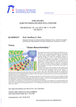 " Green Nanochemistry "