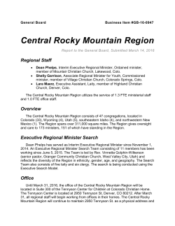 Central Rocky Mountain Region - Christian Church (Disciples of