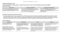 NCEA Level 1 French (90881) 2014
