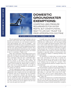 domestic groundwater exemptions