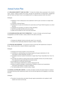 Annual Action Plan - Star of the Sea Catholic Primary School