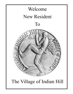 New Resident Booklet - The Village of Indian Hill