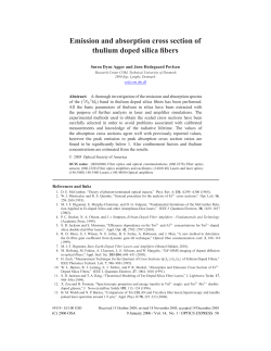 Emission and absorption cross section of thulium doped