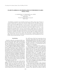 Flame Flashback and Propagation of Premixed Flames