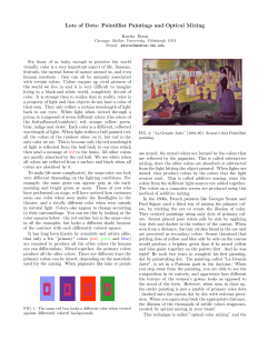 Lots of Dots: Pointillist Paintings and Optical Mixing