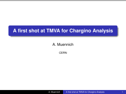 A first shot at TMVA for Chargino Analysis