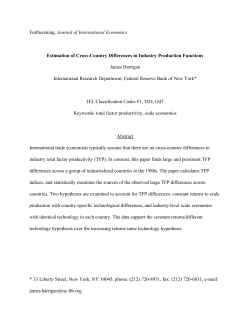 Estimation of Cross-Country Differences in Industry Production