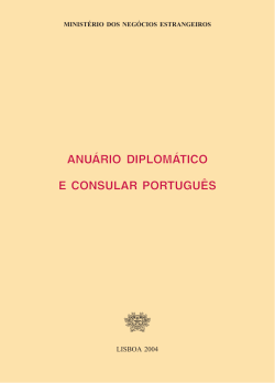 Anuário Diplomático 2004 - Ministério dos Negócios Estrangeiros