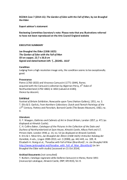 RCEWA Case 7 (2014-15): The Garden of Eden with the Fall