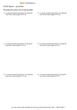 Solid figures - pyramids