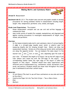 Making Metric and Customary Rulers