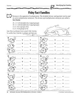 Fishy Fact Families