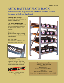 auto battery flow rack