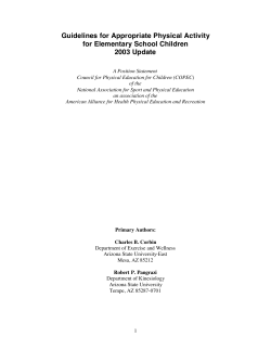 Guidelines for Appropriate Physical Activity for Elementar&hellip;