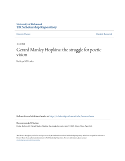 Gerard Manley Hopkins: the struggle for poetic vision