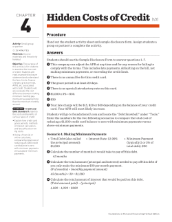 Hidden Costs of Credit (1/2)