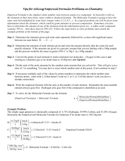 Tips for Solving Empirical Formula Problems in Chemistry