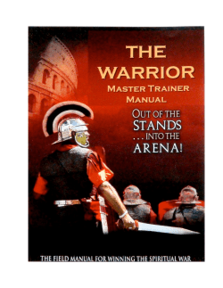 Master Trainer Manual - Chapter One