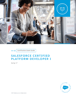 salesforce certified platform developer i